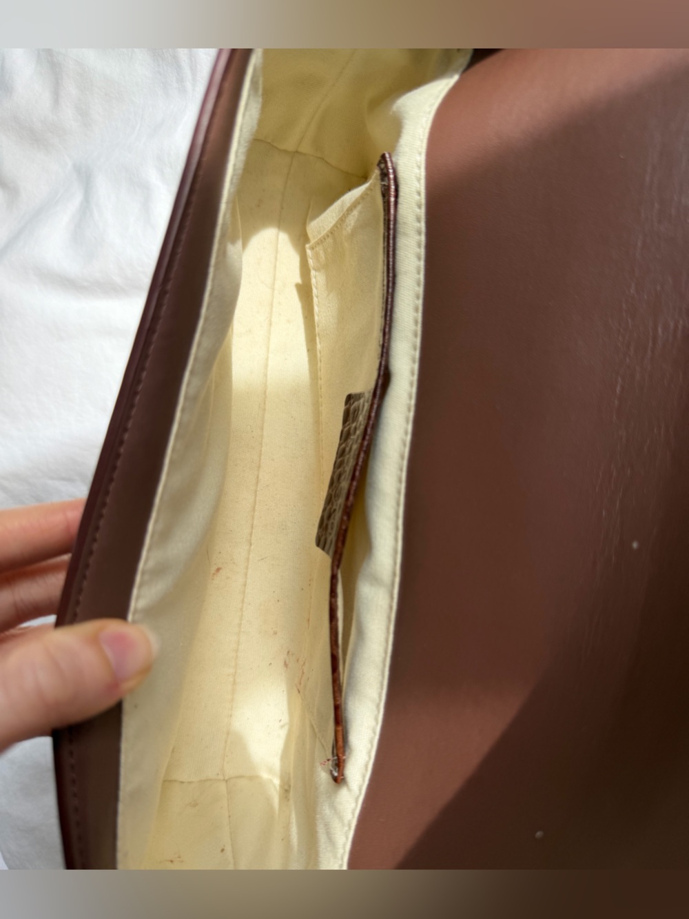 St. Agni Bianca Croc Shoulder Bag - Picture 10 of 14